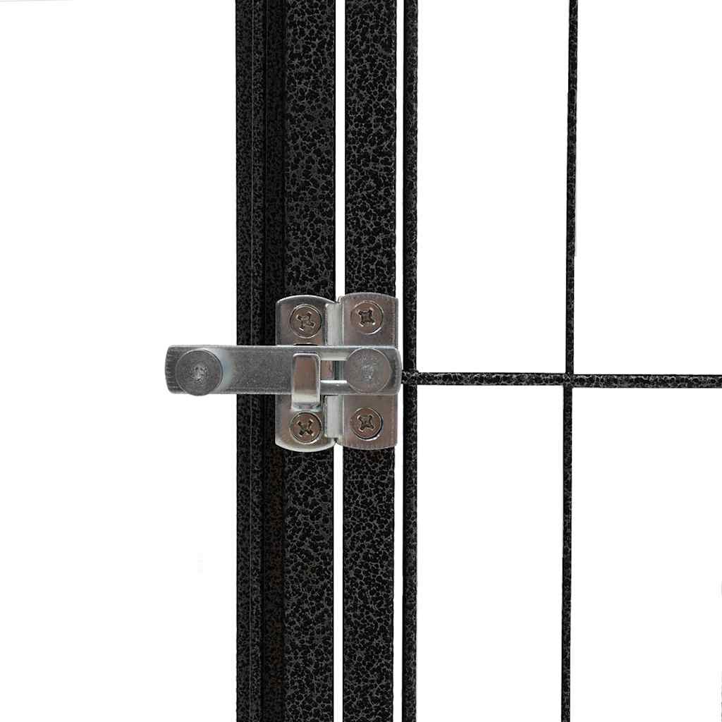 vidaXL 40-Panel Dog Playpen Black 100x50 cm Powder-coated Steel 4