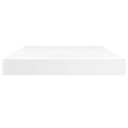 Pocket Spring Bed Mattress 100x190x20cm Faux Leather White Double Size