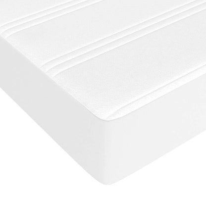 Pocket Spring Bed Mattress 100x190x20cm Faux Leather White Double Size