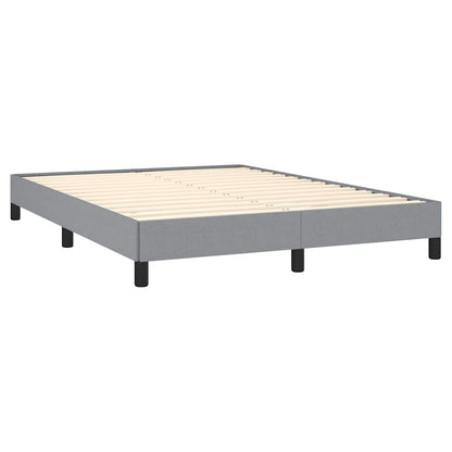 Bed Frame without Mattress 100x203 cm Fabric Light grey Double Size 25 cm