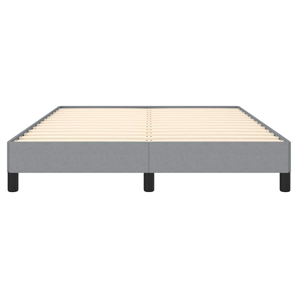 Bed Frame without Mattress 100x203 cm Fabric Light grey Double Size 25 cm