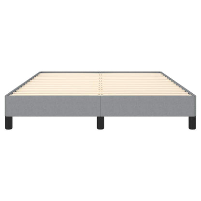 Bed Frame without Mattress 100x203 cm Fabric Light grey Double Size 25 cm