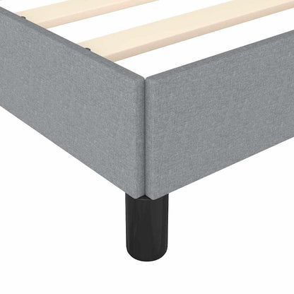 Bed Frame without Mattress 100x203 cm Fabric Light grey Double Size 25 cm