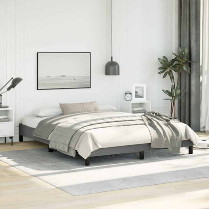Bed Frame without Mattress 100x203 cm Fabric Dark grey Queen 25 cm