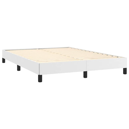 Bed Frame without Mattress 100x203cm Faux Leather White Double Size 25 cm