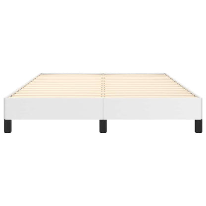 Bed Frame without Mattress 100x203cm Faux Leather White Double Size 25 cm
