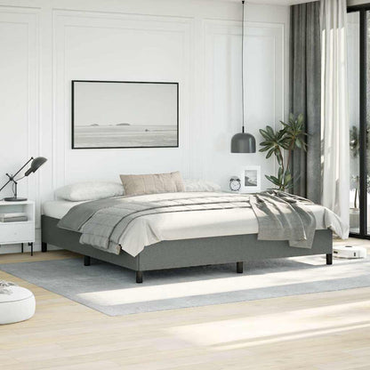 Bed Frame without Mattress 100x203 cm Fabric Dark grey King 35 cm