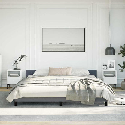 Bed Frame without Mattress Velvet Dark grey King