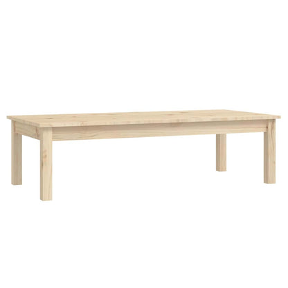 Coffee Table Solid Wood Pine Height 30 cm Natural