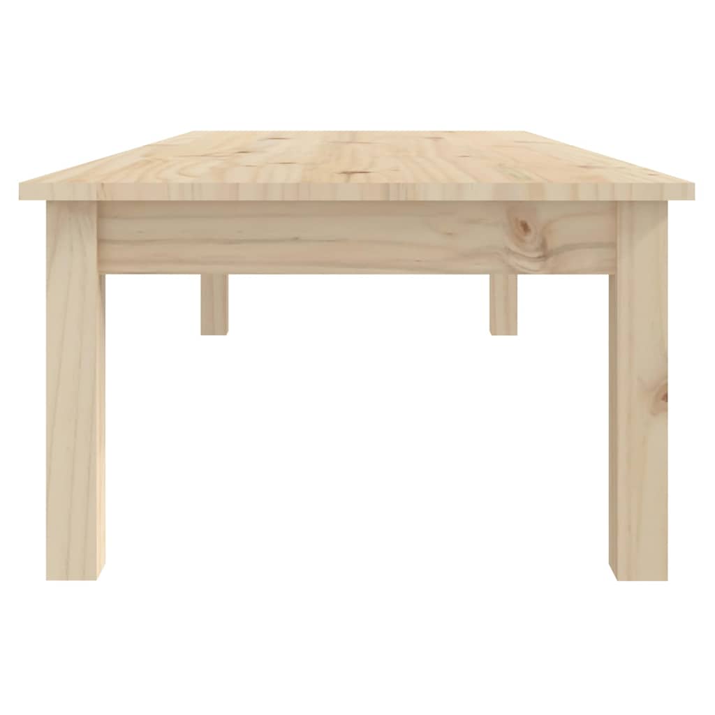 Coffee Table Solid Wood Pine Height 30 cm Natural