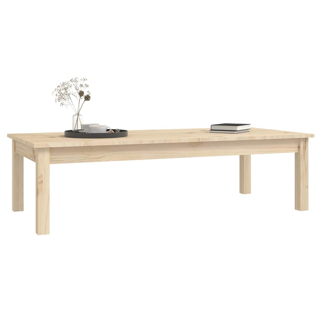 Coffee Table Solid Wood Pine Height 30 cm Natural