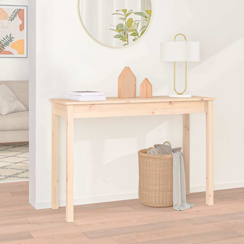Console Table 80x40x75 cm Solid Wood Pine Natural 110 cm