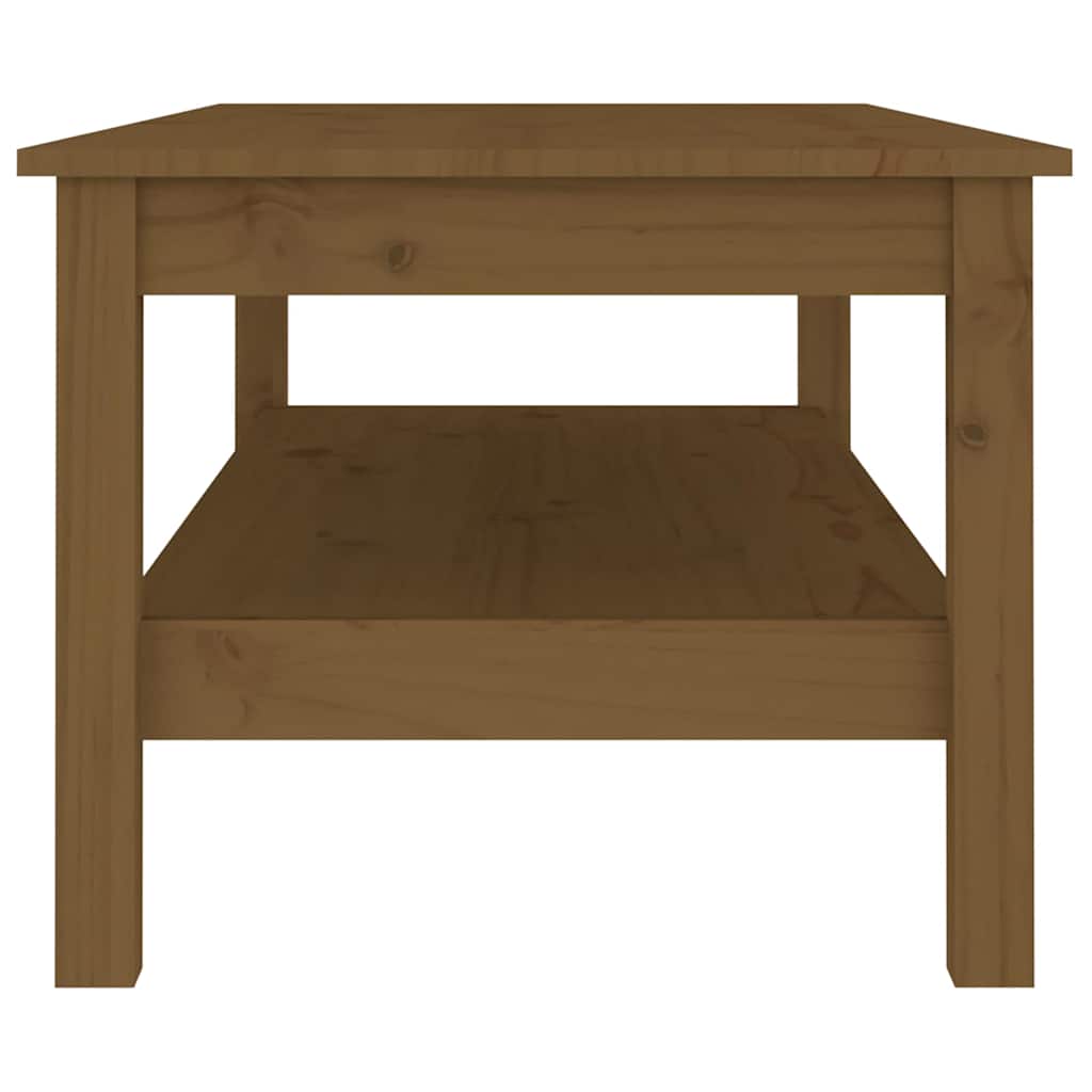 Coffee Table Solid Wood Pine Honey brown 110 cm 50 cm