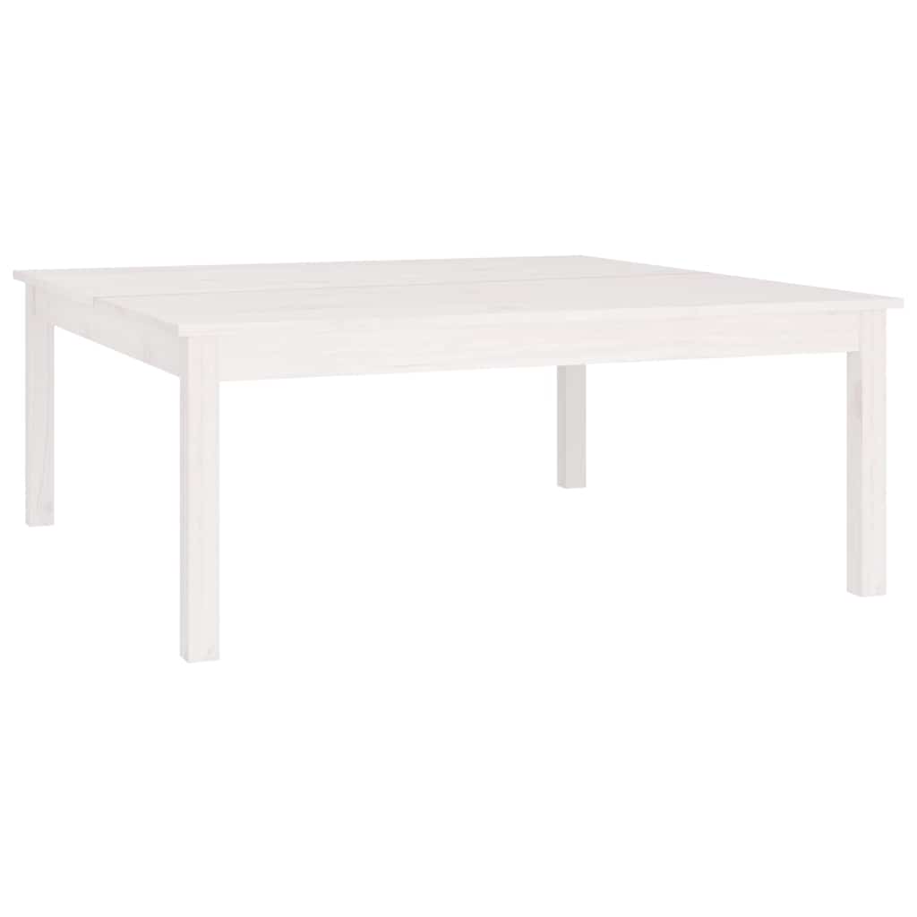 Coffee Table Solid Wood Pine Height 40 cm White 100 cm 100 cm