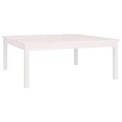 Coffee Table Solid Wood Pine Height 40 cm White 100 cm 100 cm