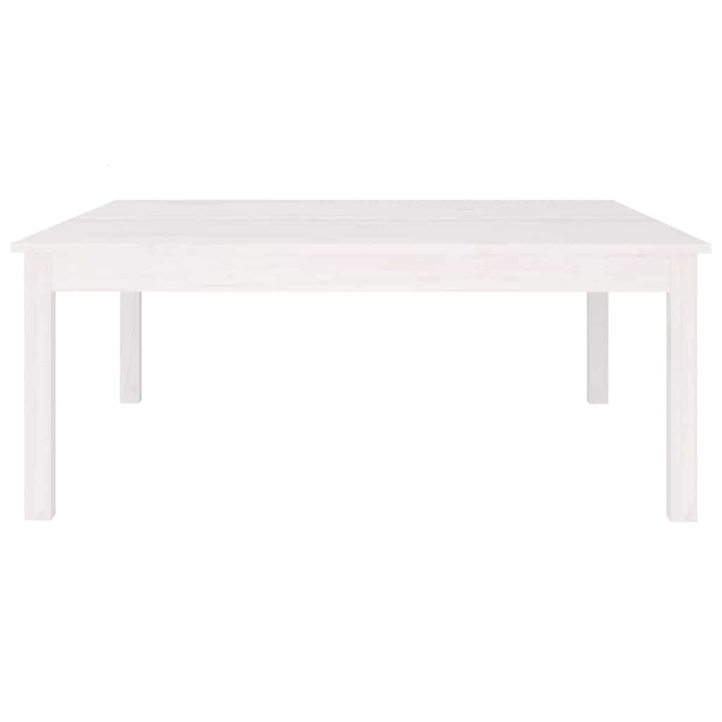 Coffee Table Solid Wood Pine Height 40 cm White 100 cm 100 cm