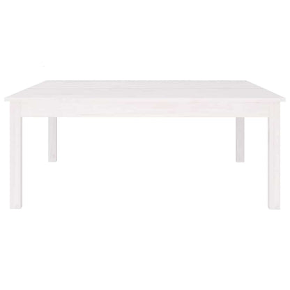 Coffee Table Solid Wood Pine Height 40 cm White 100 cm 100 cm