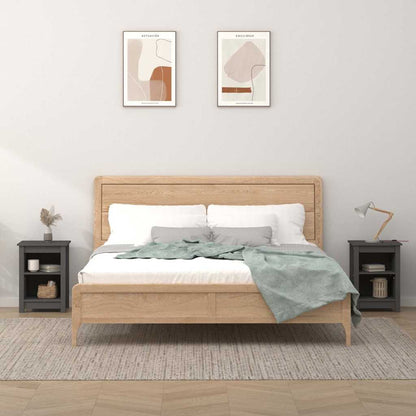 Bedside Cabinets 40x35x55 cm Solid Wood Pine Grey