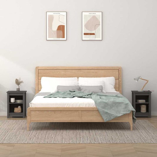 Bedside Cabinets 40x35x55 cm Solid Wood Pine Grey