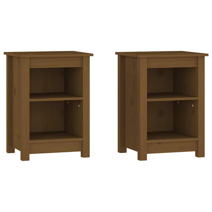 Bedside Cabinets 40x35x55 cm Solid Wood Pine Honey brown