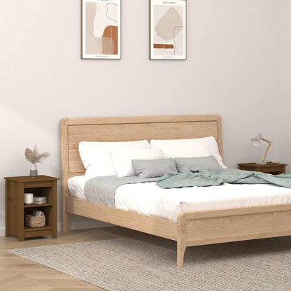 Bedside Cabinets 40x35x55 cm Solid Wood Pine Honey brown