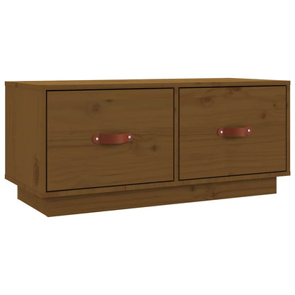 TV Cabinet 80x34x35 cm Solid Wood Pine Honey brown