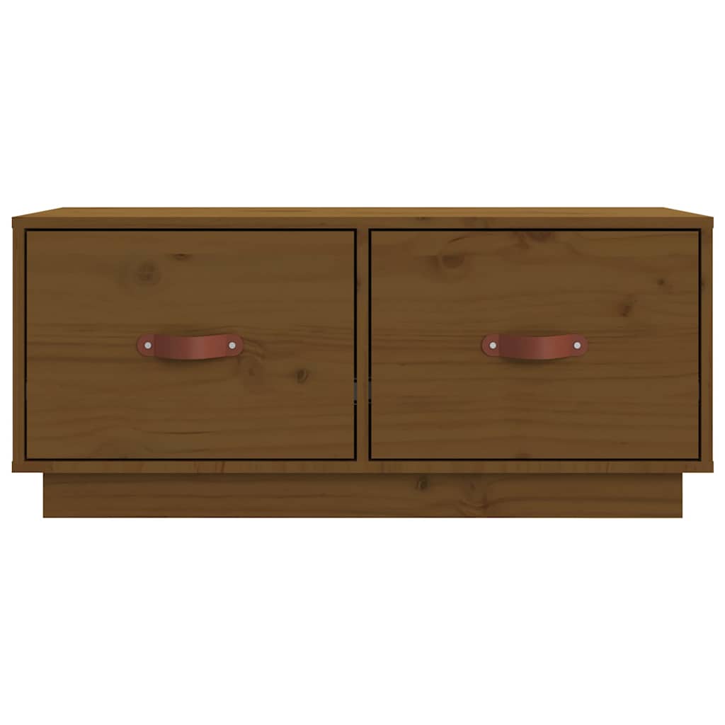 TV Cabinet 80x34x35 cm Solid Wood Pine Honey brown