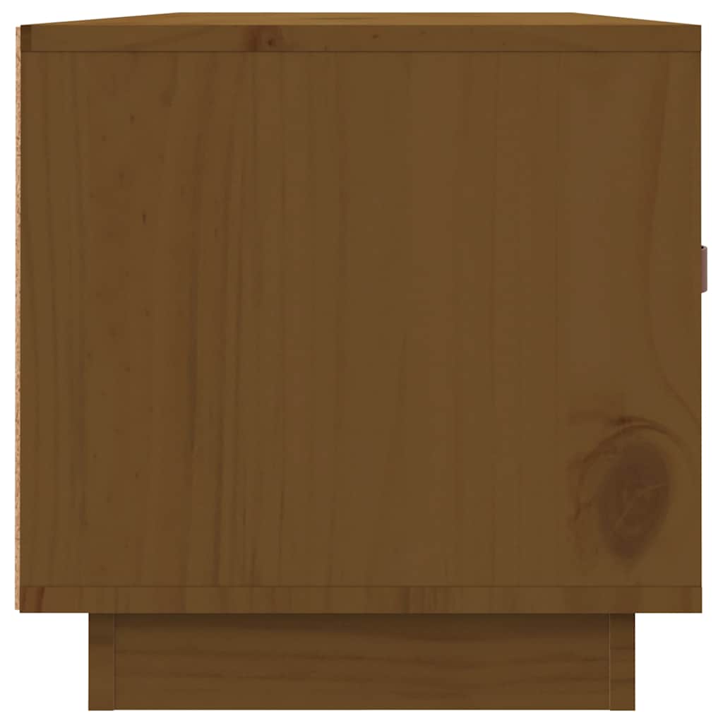 TV Cabinet 80x34x35 cm Solid Wood Pine Honey brown
