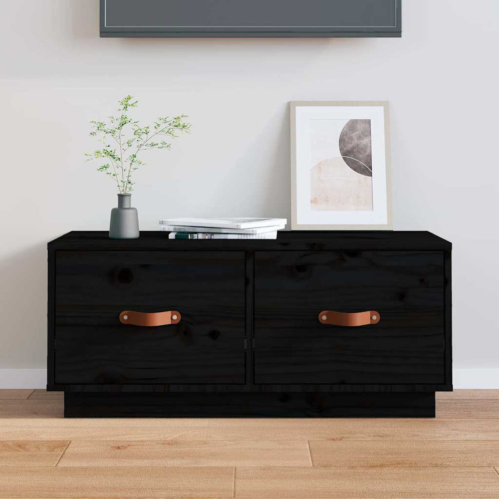 vidaXL TV Cabinet 80x34x35 cm Solid Wood Pine