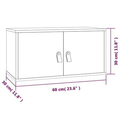 vidaXL Wall Cabinets 2 pcs Black 60x30x30 cm Solid Wood Pine