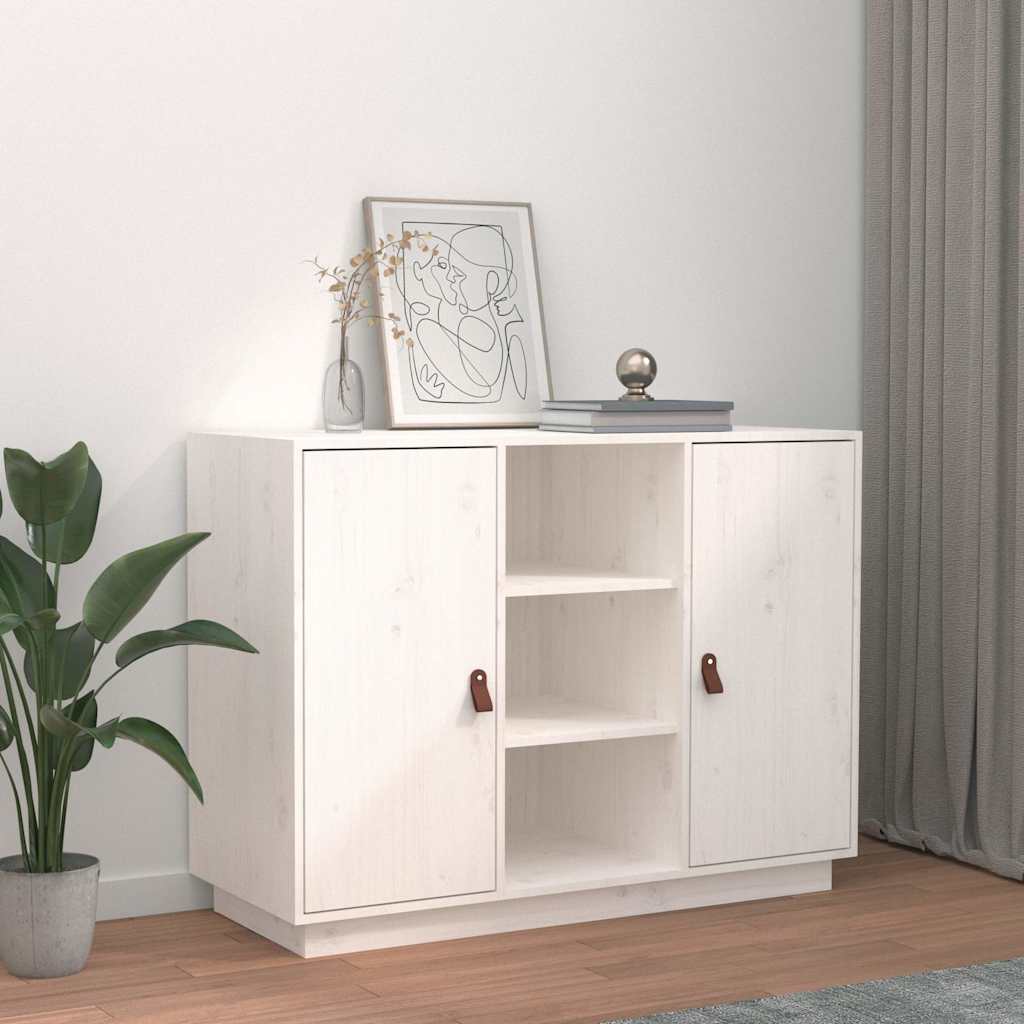 Sideboard 100x40x75 cm Solid Wood Pine White