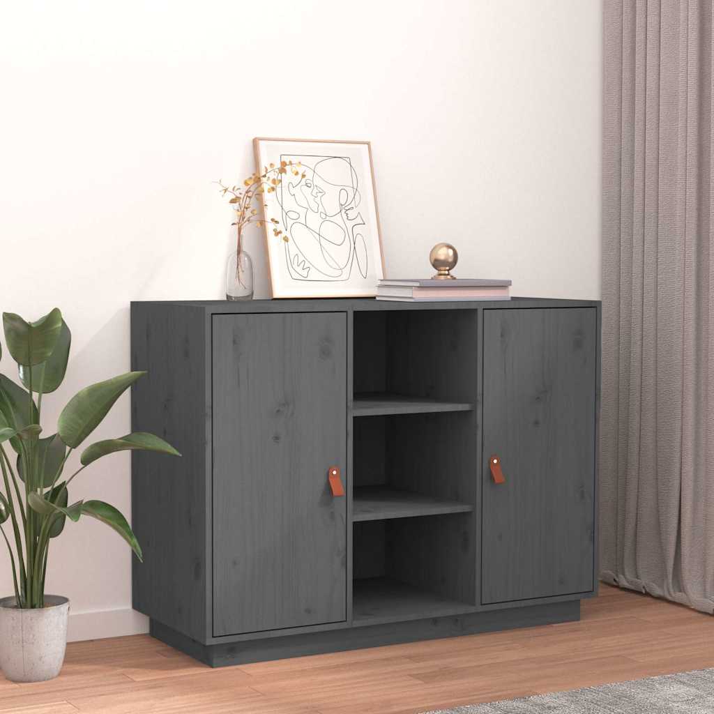 Sideboard 100x40x75 cm Solid Wood Pine Grey
