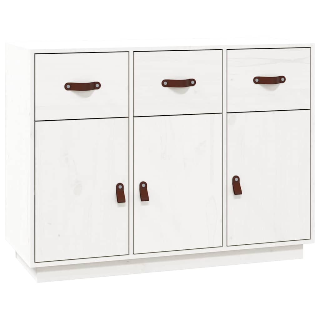 Sideboard 100x40x75 cm Solid Wood Pine White