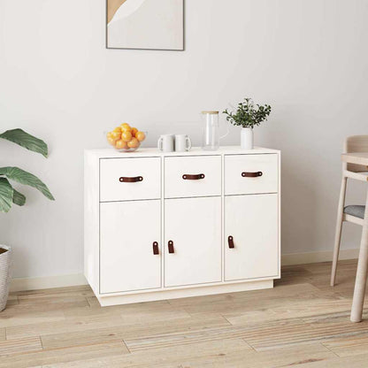 Sideboard 100x40x75 cm Solid Wood Pine White