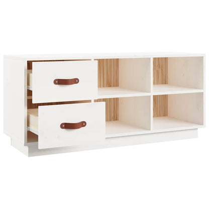 Shoe Bench 100x34x45 cm Solid Wood Pine White