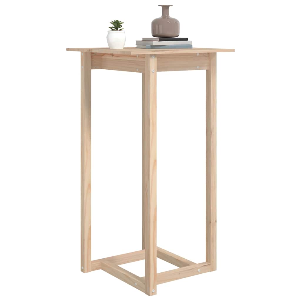 Bar Table Solid Wood Pine Natural 60 cm 60 cm