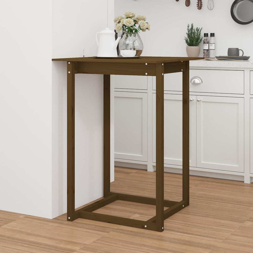 vidaXL Bar Table Solid Wood Pine