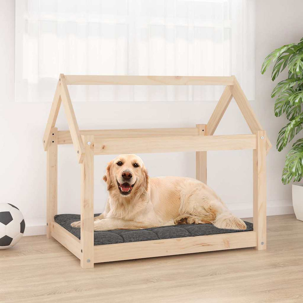 vidaXL Dog Bed Solid Wood Pine Height 70 cm