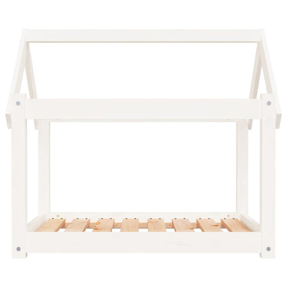 Dog Bed Solid Wood Pine Height 70 cm White