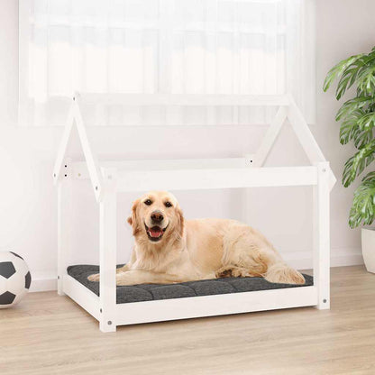 Dog Bed Solid Wood Pine Height 70 cm White