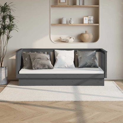 Day Bed without Mattress Solid Wood Pine Grey