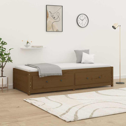 Day Bed without Mattress Solid Wood Pine Honey brown 80 cm 200 cm