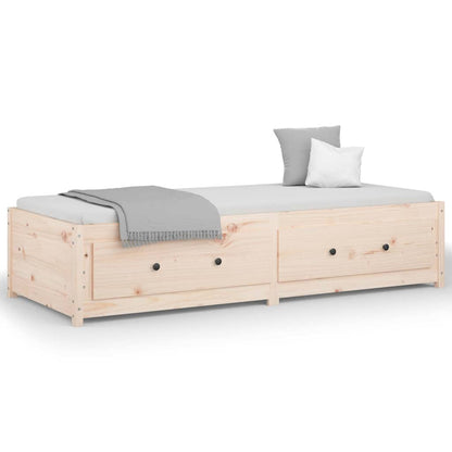 Day Bed without Mattress Solid Wood Pine Natural 90 cm 200 cm