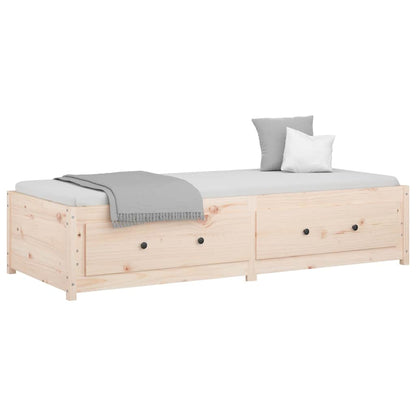 Day Bed without Mattress Solid Wood Pine Natural 90 cm 200 cm