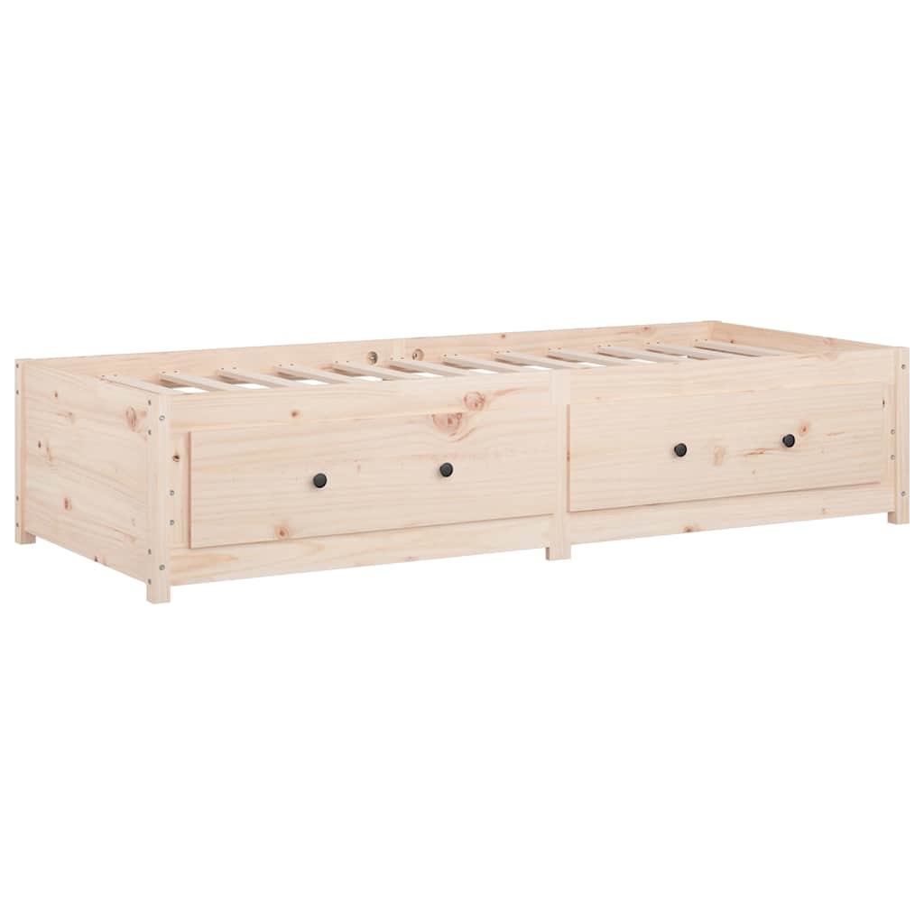 Day Bed without Mattress Solid Wood Pine Natural 90 cm 200 cm