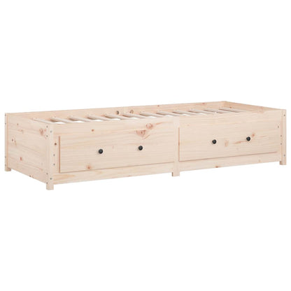 Day Bed without Mattress Solid Wood Pine Natural 90 cm 200 cm