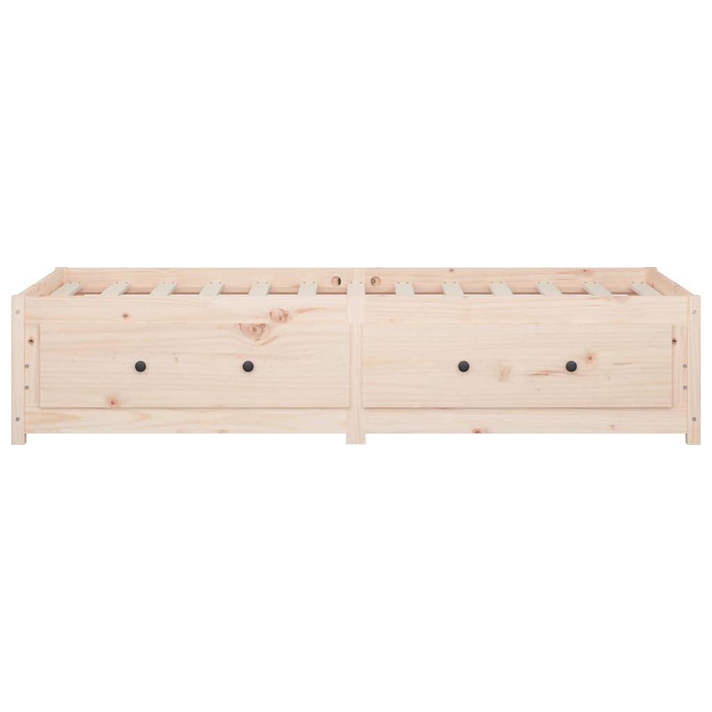 Day Bed without Mattress Solid Wood Pine Natural 90 cm 200 cm