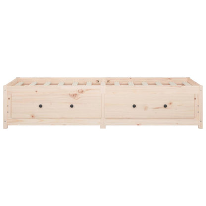 Day Bed without Mattress Solid Wood Pine Natural 90 cm 200 cm