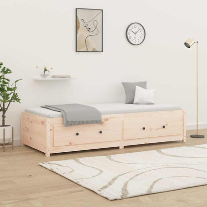 Day Bed without Mattress Solid Wood Pine Natural 90 cm 190 cm