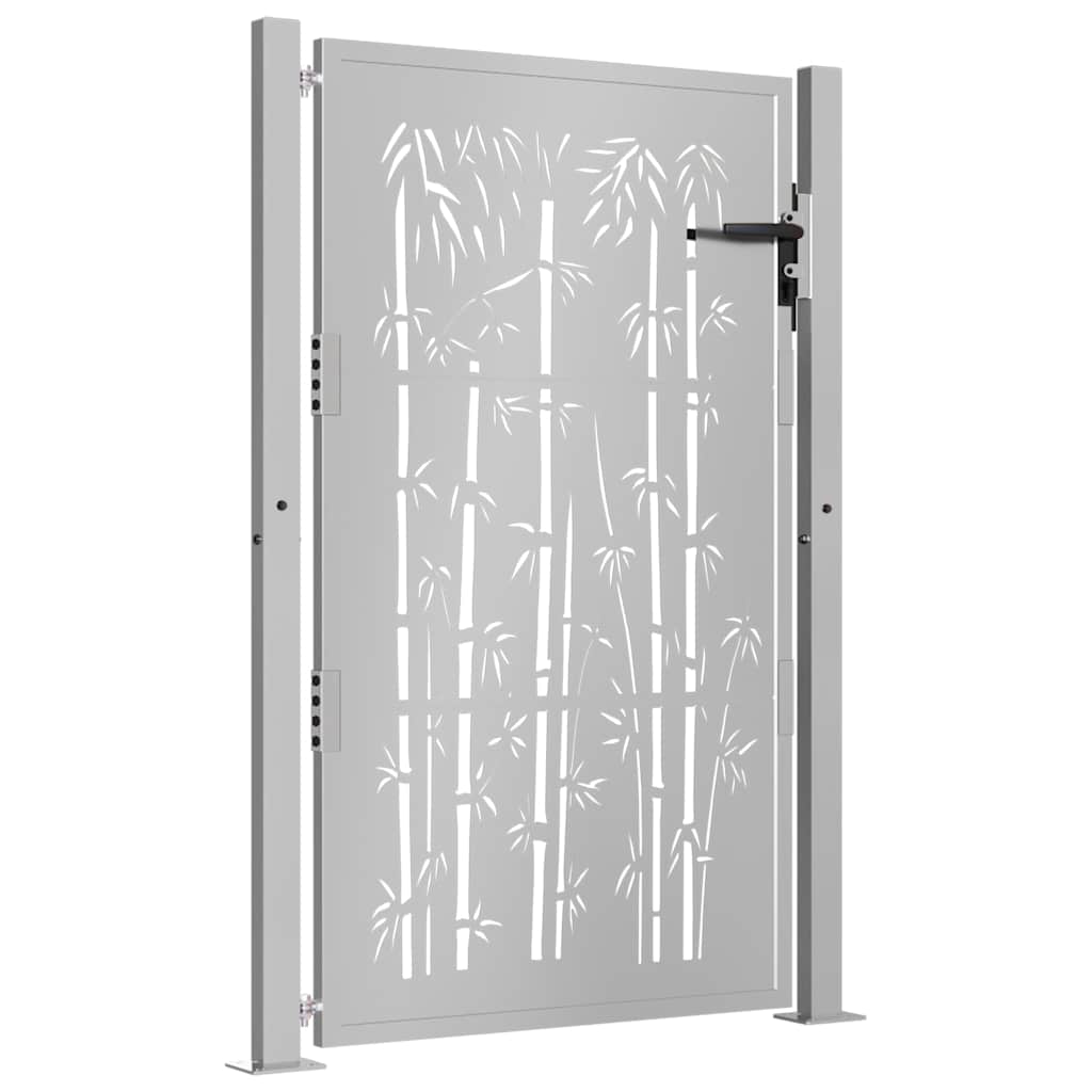 Garden Gate Corten Steel Bamboo Design 100 x 125 cm